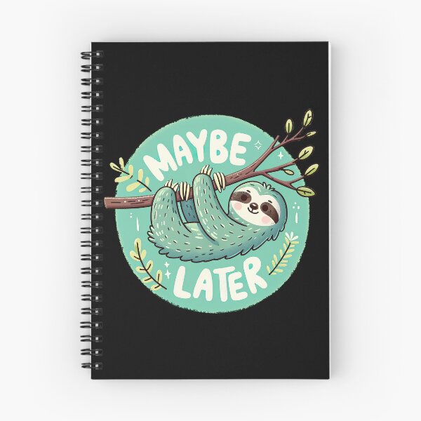 Item preview, Funny Maybe Later Blissful Sloth Hanging on a Branch Tee TShirt designed and sold by MAPDDesigns.