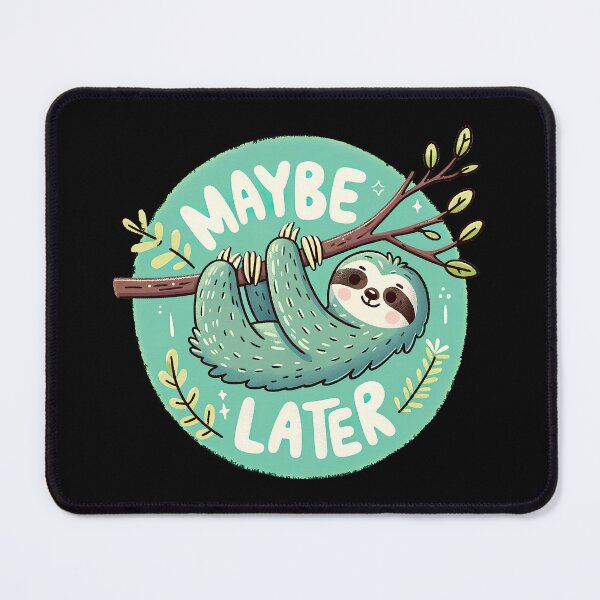 Item preview, Funny Maybe Later Blissful Sloth Hanging on a Branch Tee TShirt designed and sold by MAPDDesigns.