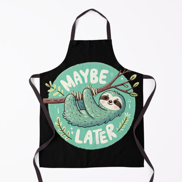 Item preview, Funny Maybe Later Blissful Sloth Hanging on a Branch Tee TShirt designed and sold by MAPDDesigns.