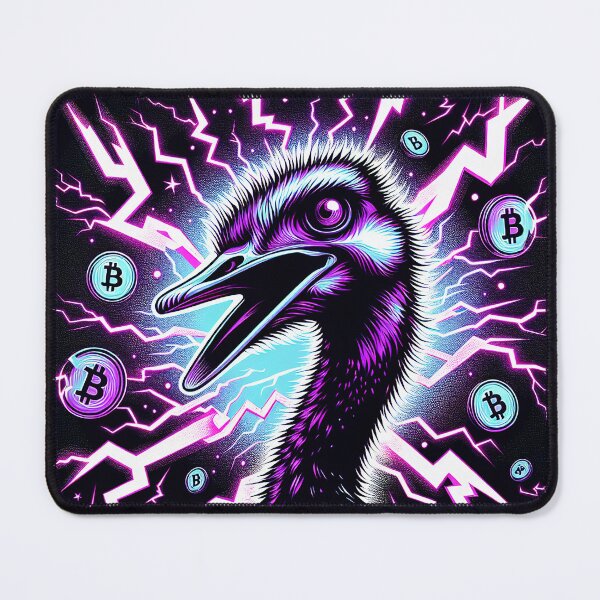 Item preview, $NOSS "Ostrich's Electric Run: Purple Lightning BTC" designed and sold by zzz888.