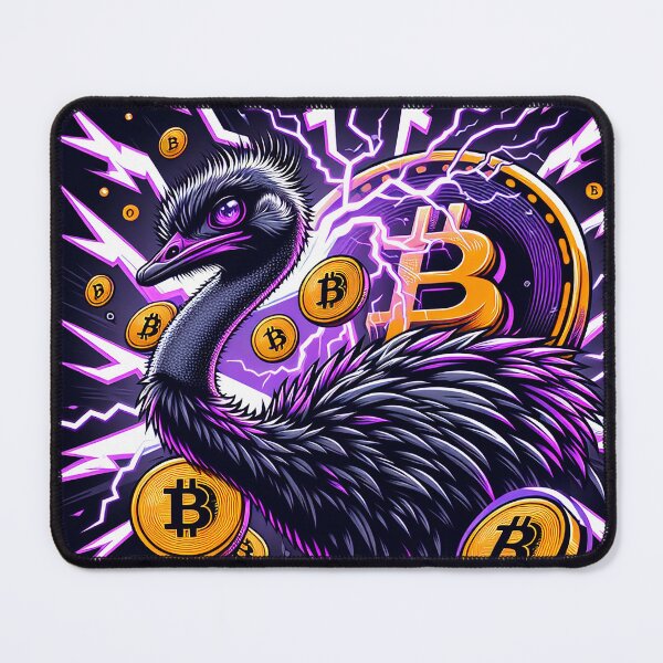 Item preview, $NOSS "Purple Thunder: Ostrich's Electric Run for BTC" designed and sold by zzz888.