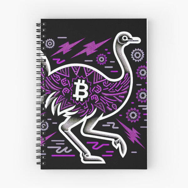 Item preview, $NOSS "Lightning Stride: Silhouette of Racing Ostrich and BTC" designed and sold by zzz888.