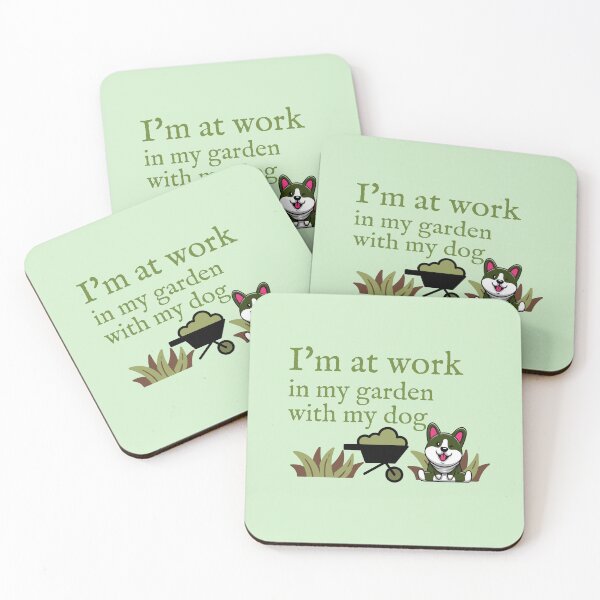 Item preview, at work in my garden with my dog.  designed and sold by ninjapineapple.