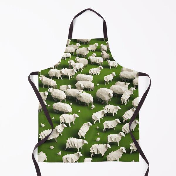 Item preview, Origami Art - Bucolic Bliss: A Field Filled with Flocks of Sheep Grazing Serenely designed and sold by ArtfulFolds.
