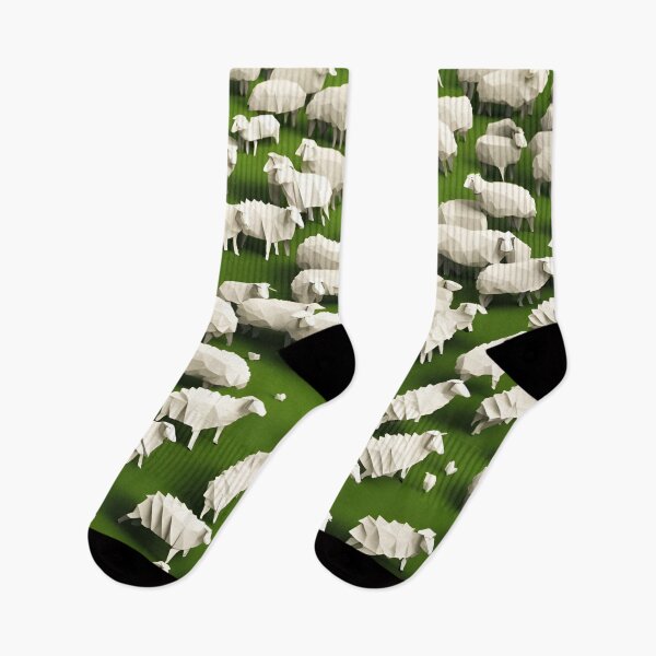 Item preview, Origami Art - Bucolic Bliss: A Field Filled with Flocks of Sheep Grazing Serenely designed and sold by ArtfulFolds.