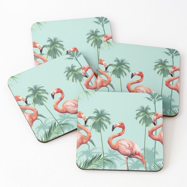 Item preview, Tropical style flamingo illustration designed and sold by Zhaphiraccu.