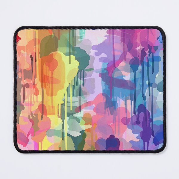Item preview, Vibrant Multicolored Abstract Drip Painting With Vertical Streaks - 5 designed and sold by Reichcorp.