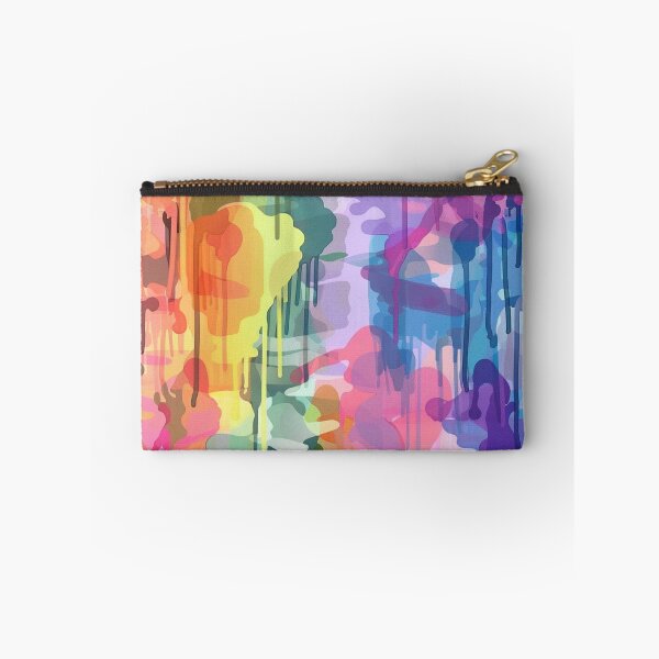 Item preview, Vibrant Multicolored Abstract Drip Painting With Vertical Streaks - 5 designed and sold by Reichcorp.