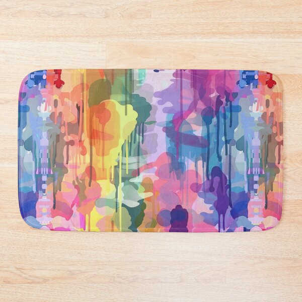 Item preview, Vibrant Multicolored Abstract Drip Painting With Vertical Streaks - 5 designed and sold by Reichcorp.