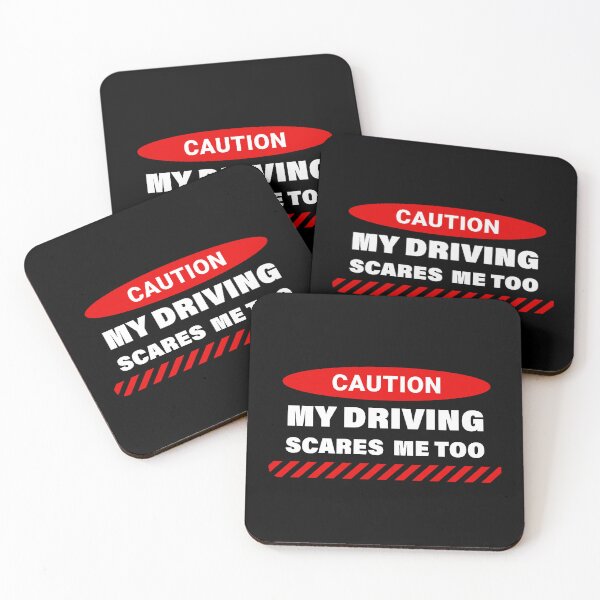 Item preview, My Driving Scares me too Cool Helmet Sticker designed and sold by thesmokeydogs.