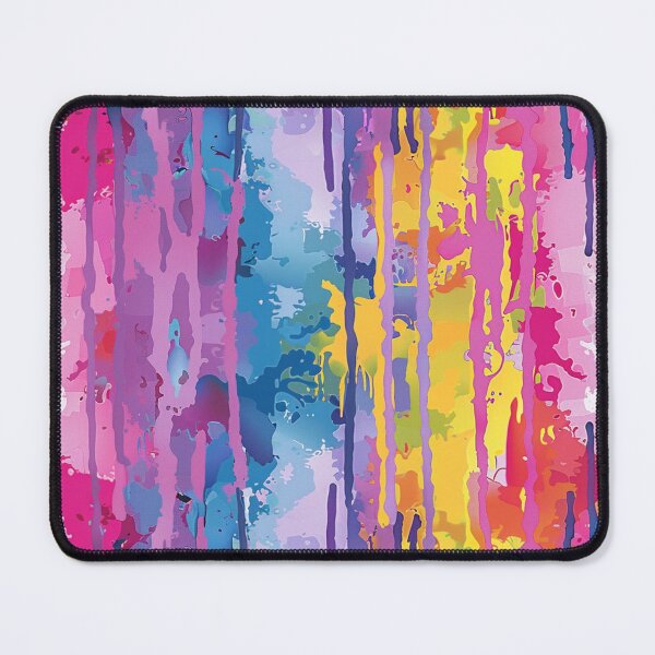 Item preview, Vibrant Multicolored Abstract Drip Painting With Vertical Streaks - 6 designed and sold by Reichcorp.