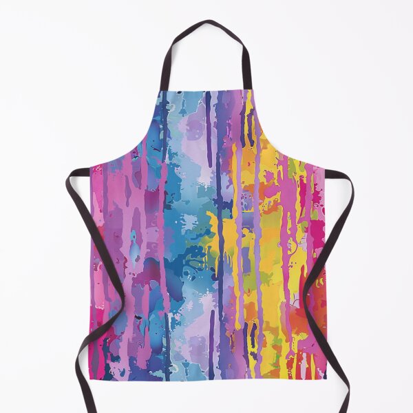 Item preview, Vibrant Multicolored Abstract Drip Painting With Vertical Streaks - 6 designed and sold by Reichcorp.