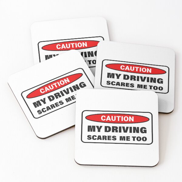 Item preview, Caution My Driving Scares me too Cool Helmet Sticker designed and sold by thesmokeydogs.