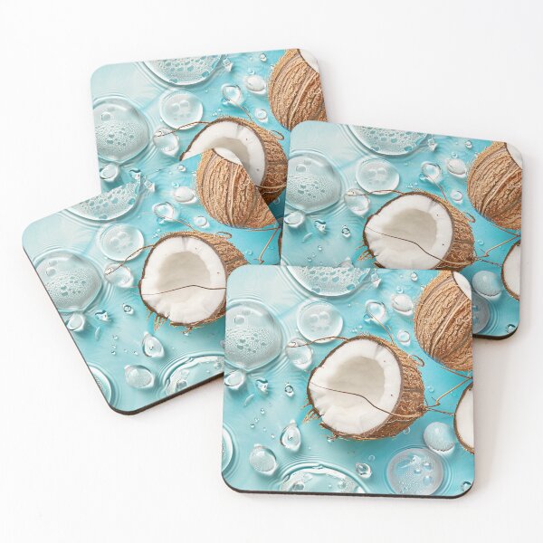 Item preview, Coconut slices with water splash designed and sold by Zhaphiraccu.