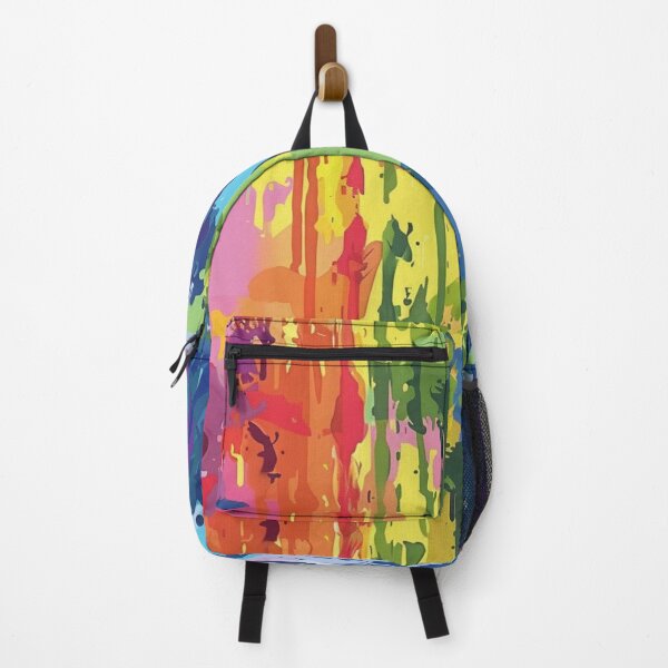 Item preview, Vibrant Multicolored Abstract Drip Painting With Vertical Streaks - 7 designed and sold by Reichcorp.