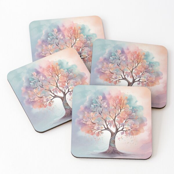 Item preview, Trees in pastel colors. designed and sold by Swingfroglet.