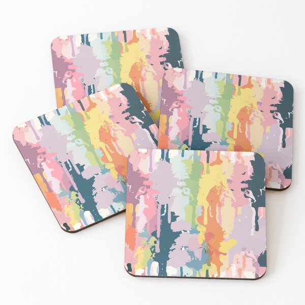 Item preview, Vibrant Multicolored Abstract Drip Painting With Vertical Streaks - 8 designed and sold by Reichcorp.