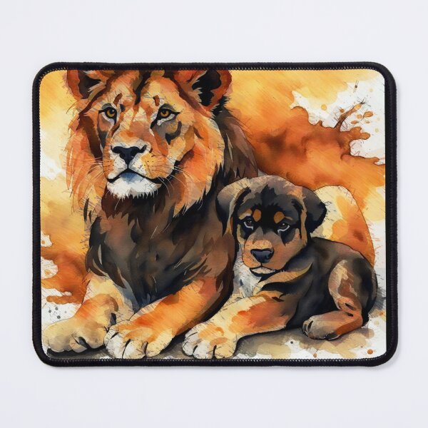 Item preview, The Lion and the dog Friendship v3 designed and sold by Helios Be. Lavsh.