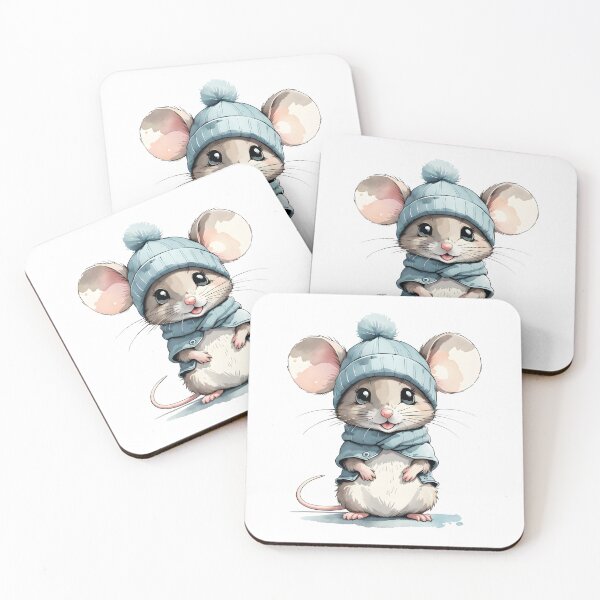 Item preview, Cute mouse with a bobble hat designed and sold by Naturitude.