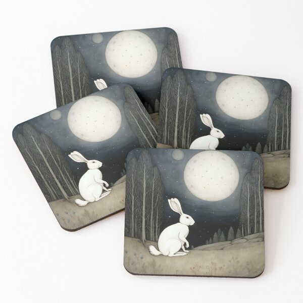 Item preview, A hare in the forest at night. designed and sold by IcaMaxan.