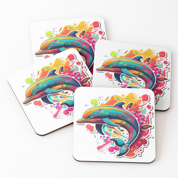 Item preview, Vibrant Graffiti Dolphin - Urban Street Art designed and sold by NiftyWrx.