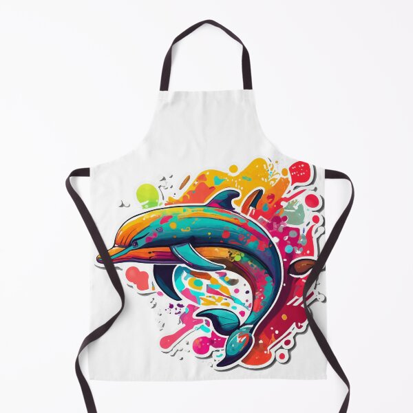 Item preview, Vibrant Graffiti Dolphin - Urban Street Art designed and sold by NiftyWrx.