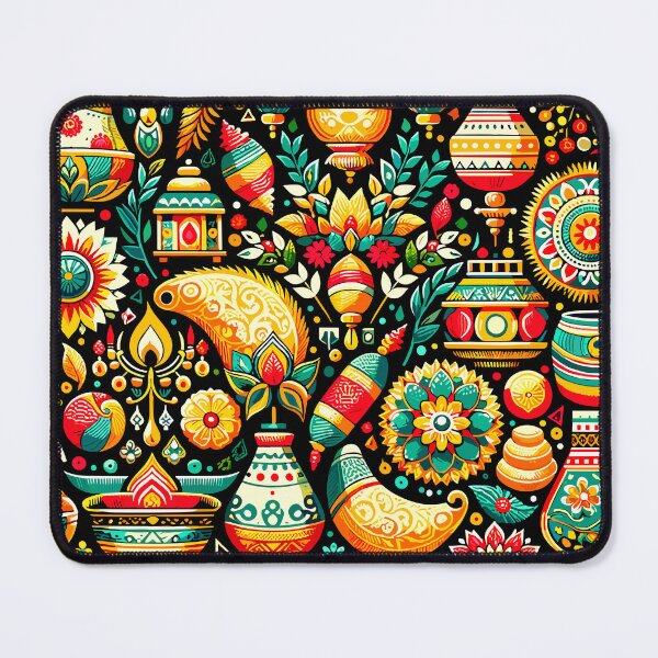 Item preview, Vibrant Festival Pattern - Traditional Indian Raksha Bandhan Motifs designed and sold by toobel.