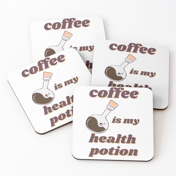 Item preview, Coffee is my health potion funny quotes for gamer morning day ritual designed and sold by Cr320.