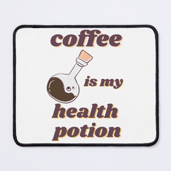 Item preview, Coffee is my health potion funny quotes for gamer morning day ritual designed and sold by Cr320.