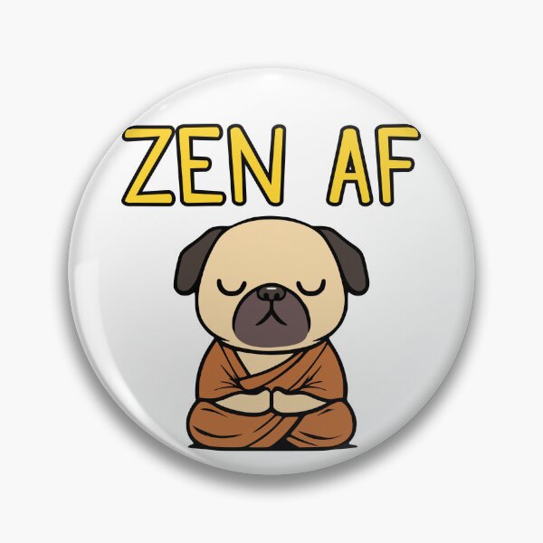 Item preview, Cute Zen AF Meditating Cartoon Monk Pug Dog designed and sold by Elvin Dantes.