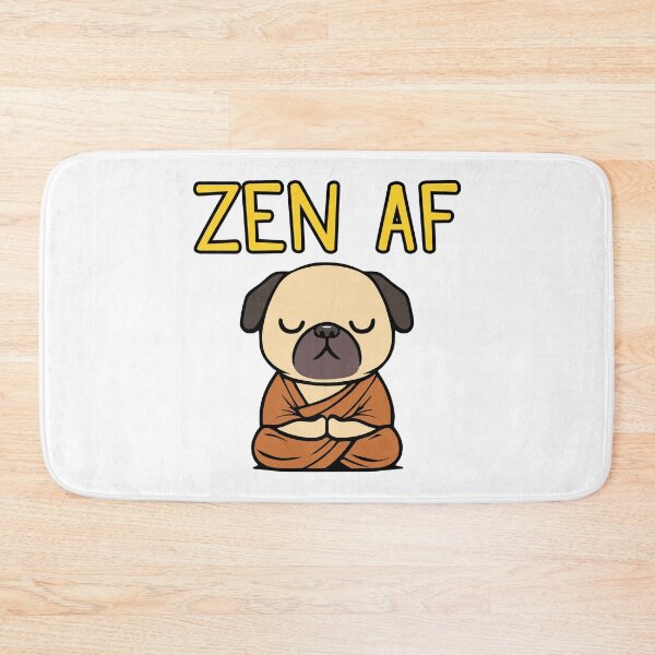 Item preview, Cute Zen AF Meditating Cartoon Monk Pug Dog designed and sold by Elvin Dantes.