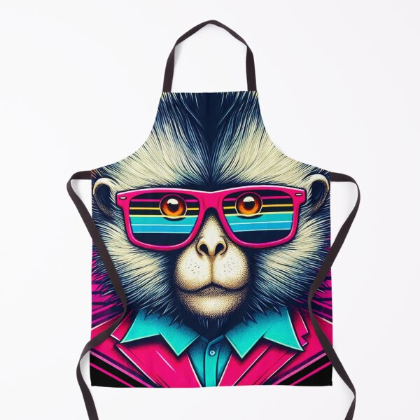 Item preview, Retro Monkey Madness: 80s Funky Style with Sunglasses designed and sold by Lososko.