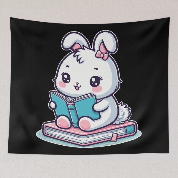 Item preview, Cute rabbit reading book  designed and sold by InfiniteZone1.