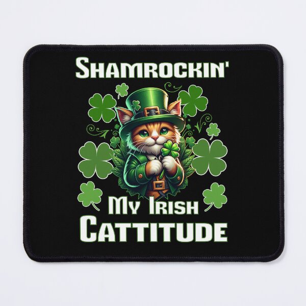 Item preview, Shamrockin My Irish Cattitude Funny Leprechaun Cat St Patrick's Day designed and sold by Got2BSnazzy.