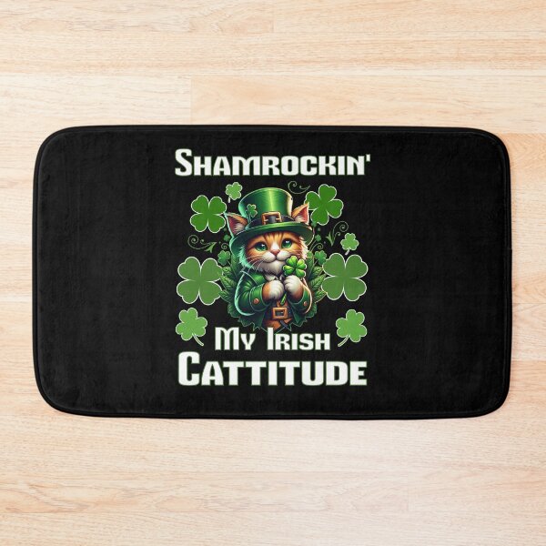 Item preview, Shamrockin My Irish Cattitude Funny Leprechaun Cat St Patrick's Day designed and sold by Got2BSnazzy.