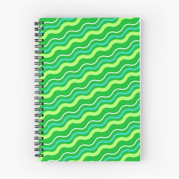 Item preview, Green Tri Wave Parallel Curved Lines Boundless Decor designed and sold by Alchemy-A-La-G.