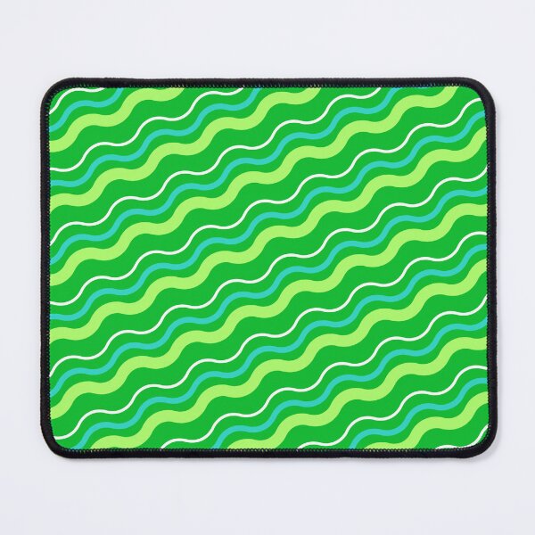 Item preview, Green Tri Wave Parallel Curved Lines Boundless Decor designed and sold by Alchemy-A-La-G.