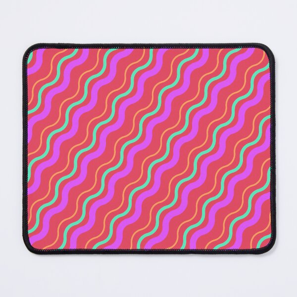 Item preview, Red Tri Wave Parallel Curved Lines Boundless Decor designed and sold by Alchemy-A-La-G.