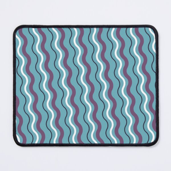 Item preview, Blue Tri Wave Parallel Curved Lines Boundless Decor designed and sold by Alchemy-A-La-G.