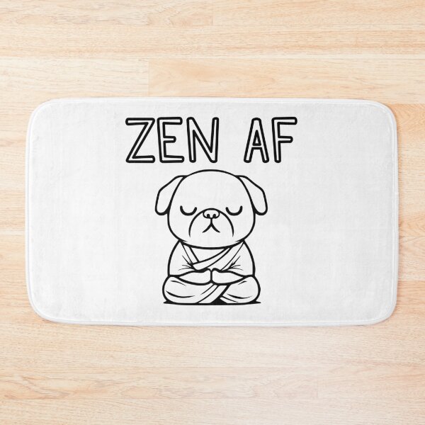 Item preview, Cute Zen AF Meditating Cartoon Monk Pug Dog (outlines) designed and sold by Elvin Dantes.
