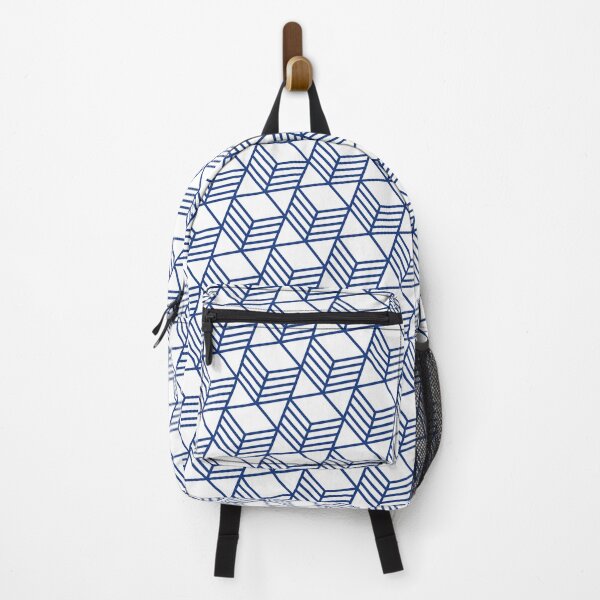 Item preview, Blue Diamond Lines Continuing Outline White Boundless Decor designed and sold by Alchemy-A-La-G.