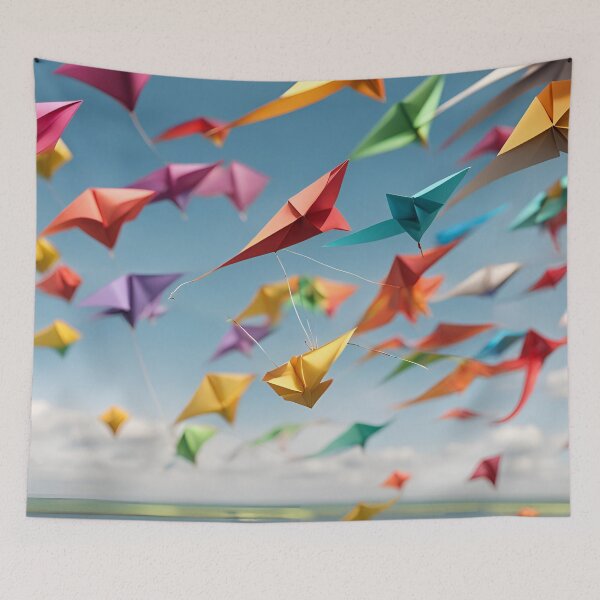Item preview, Origami Art - Dancing Colours in the Wind: A Symphony of Kites Soaring High designed and sold by ArtfulFolds.