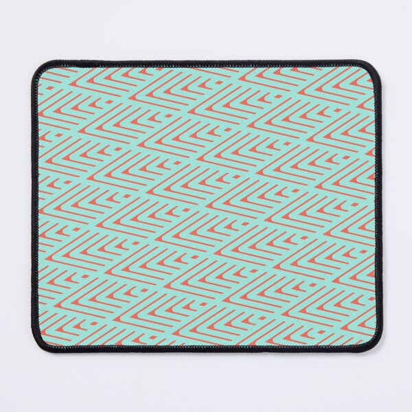 Item preview, Red Triangle Lines Diamonds Arrowheads Teal Boundless Decor designed and sold by Alchemy-A-La-G.