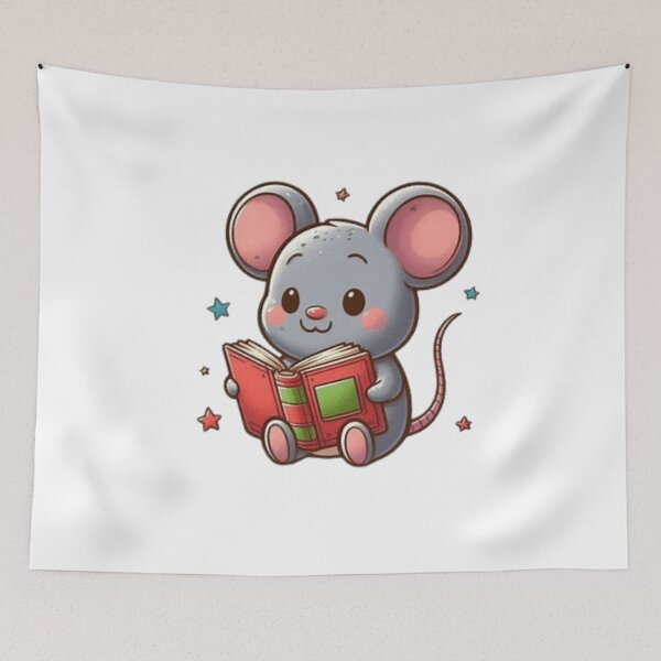 Item preview, Back to school mouse reading books designed and sold by Culmika.