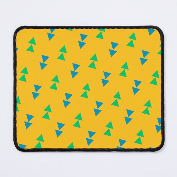 Item preview, Green & Blue Triangle Arrows Repeating Yellow Boundless Decor designed and sold by Alchemy-A-La-G.
