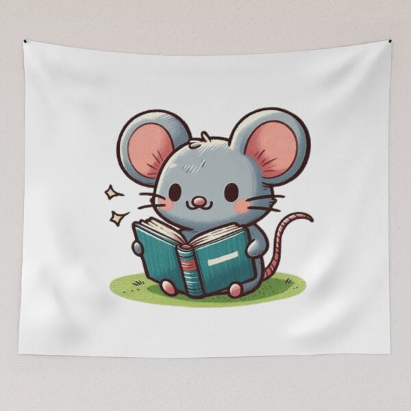 Item preview, Back to school mouse reading books designed and sold by Culmika.