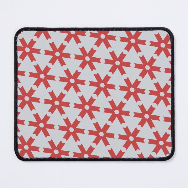 Item preview, Red & Grey Hexagon Snowflake Star Replicating Boundless Decor designed and sold by Alchemy-A-La-G.
