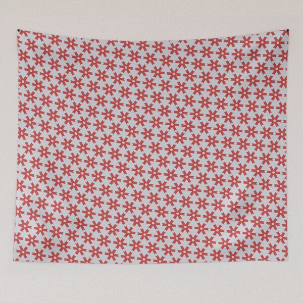 Item preview, Red & Grey Hexagon Snowflake Star Replicating Boundless Decor designed and sold by Alchemy-A-La-G.