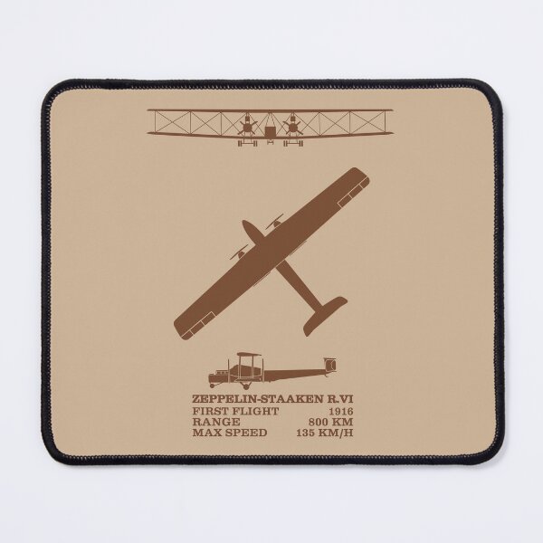 Item preview, Zeppelin-Staaken R.VI German WW1 Biplane Silhouettes Infographic Diagrams designed and sold by MilitaryMart.