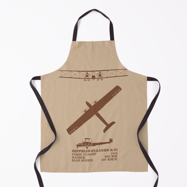 Item preview, Zeppelin-Staaken R.VI German WW1 Biplane Silhouettes Infographic Diagrams designed and sold by MilitaryMart.